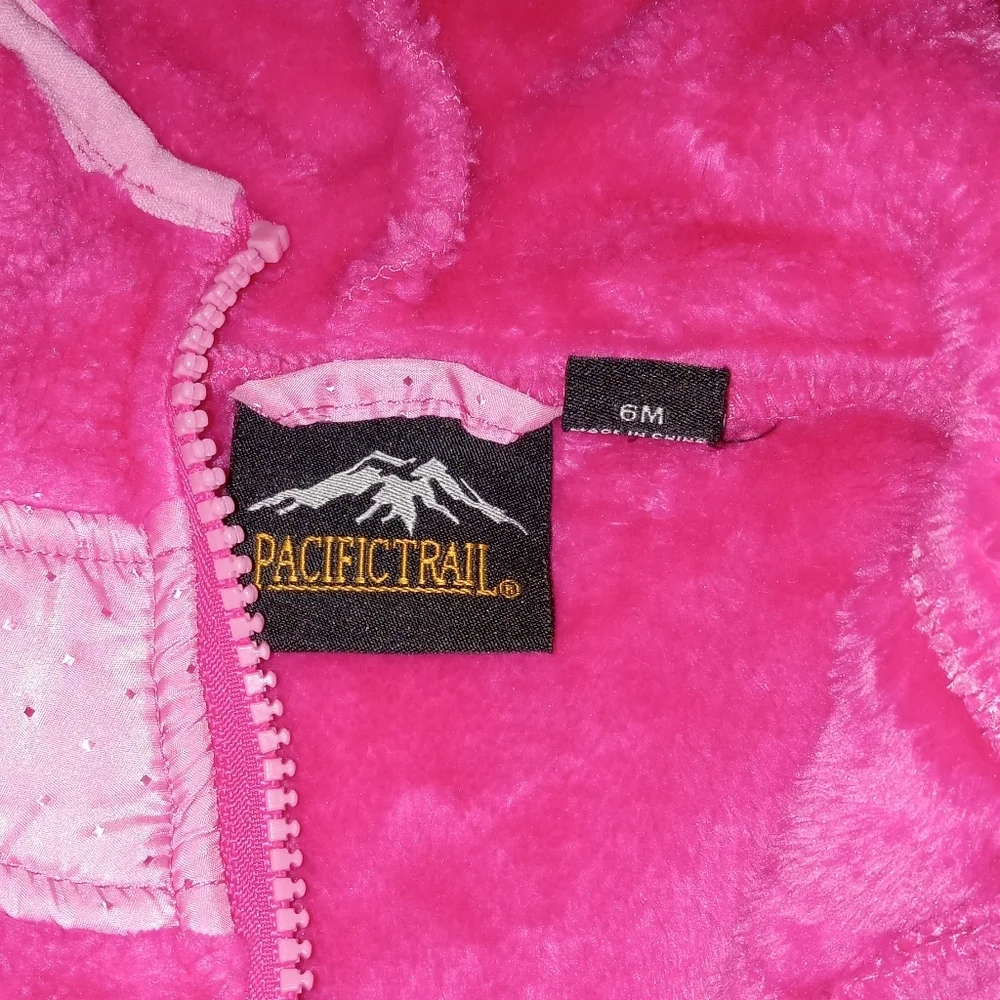 5 for $10 Pacific Trail Pink Zip Up Hooded Jacket size 6M - Picture 3 of 4